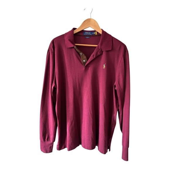 Polo Ralph Lauren Classic Fit Pima Soft-Touch Polo Shirt Long Sleeve Size L - Picture 3 of 8